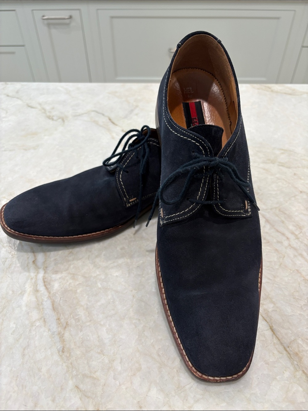 LLOYD Germany Men’s Leather Blue Suede Oxford